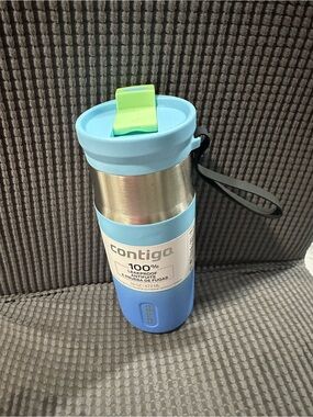 Contigo DualSip 16oz Stainless Steel Vacuum-Insulated Water Bottle 2-in-1 lid NE